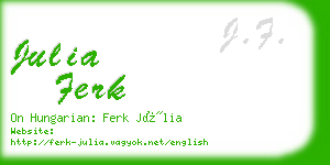 julia ferk business card